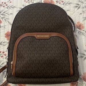 Michael Kors Brown and Tan Backpack